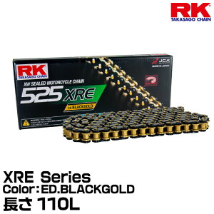 RK �h���C�u�`�F�[�� XRE Series 525XRE �J���[:ED.BLACKGOLD ����(�����N��):110L �K���r�C�� 400-1000cc