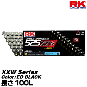 RK �h���C�u�`�F�[�� XXW Series 525XXW �J���[:ED BLACK ����(�����N��):100L/�K���r�C�� 600-1300cc
