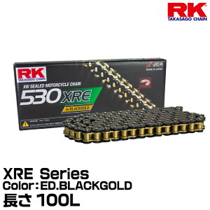 RK �h���C�u�`�F�[�� XRE Series 530XRE �J���[:ED.BLACKGOLD ����(�����N��):100L/�K���r�C�� 400-1401cc