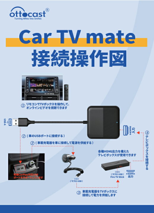 楽天市場】【正規品】オットキャスト Car TV Mate CA361 カーテレビ 