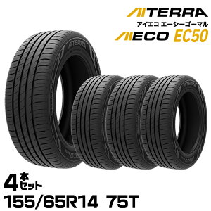 �y�V�i/���K�i�z�A�C�V�� �A�C�e�� AIECO EC50 155/65R14 75T 4�{�Z�b�g �ă^�C�� AISIN AITERRA