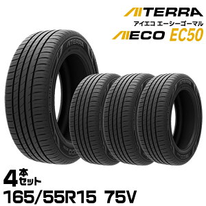 �y�V�i/���K�i�z�A�C�V�� �A�C�e�� AIECO EC50 165/55R15 75V 4�{�Z�b�g �ă^�C�� AISIN AITERRA