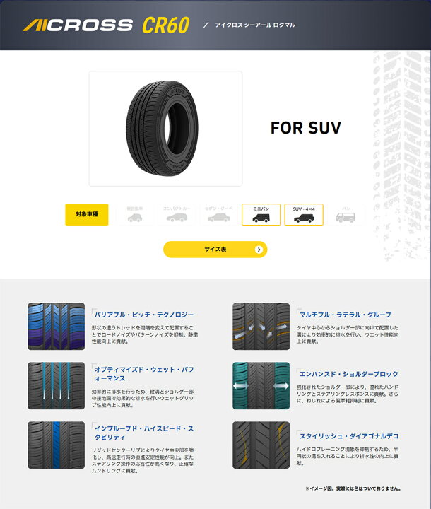 楽天市場】【新品/正規品】アイシン アイテラ AICROSS CR60 225/65R17 