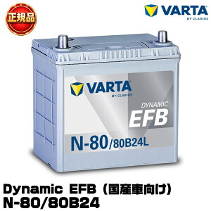 VARTA �o���^ Dynamic EFB N-80/80B24L ���Y�ԗp�o�b�e���[ �A�C�h�����O�X�g�b�v��/�[�d�����/�W���� �����ۏ� �����e�i���X�t���[ N-70/N-75�݊�