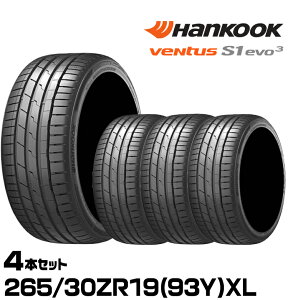 ���K�i �n���R�b�N Ventus S1 evo3�iK127�j 265/30ZR19 (93Y) XL 4�{�Z�b�g �T�}�[�^�C�� �x���^�X�G�X�����G�{3 1024302 HANKOOK