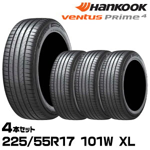 ���K�i �n���R�b�N Ventus Prime4�iK135�j 225/55R17 101W XL 4�{�Z�b�g �T�}�[�^�C�� �x���^�X�v���C��4 2028487 HANKOOK