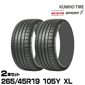 �N���z�^�C�� �G�N�X�^ �X�|�[�cS PS72�y265/45R19 105Y XL�zKUMHO ECSTA SPORT S/2�{�Z�b�g