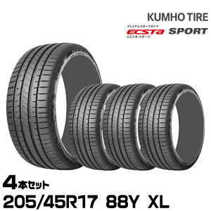 �N���z�^�C�� �G�N�X�^ �X�|�[�c PS72�y205/45R17 88Y XL�zKUMHO ECSTA SPORT/4�{�Z�b�g