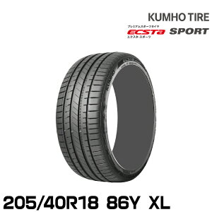 �N���z�^�C�� �G�N�X�^ �X�|�[�c PS72�y205/40R18 86Y XL�zKUMHO ECSTA SPORT