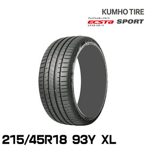 �N���z�^�C�� �G�N�X�^ �X�|�[�c PS72�y215/45R18 93Y XL�zKUMHO ECSTA SPORT