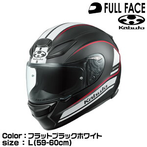 OGK KABUTO SHUMA NOVA �t���b�g�u���b�N�z���C�g L(59-60cm) �V���[�}�m���@