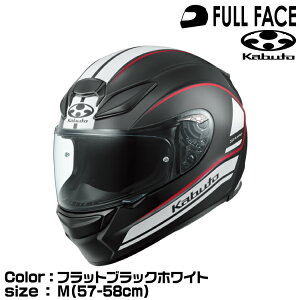 OGK KABUTO SHUMA NOVA �t���b�g�u���b�N�z���C�g M(57-58cm) �V���[�}�m���@