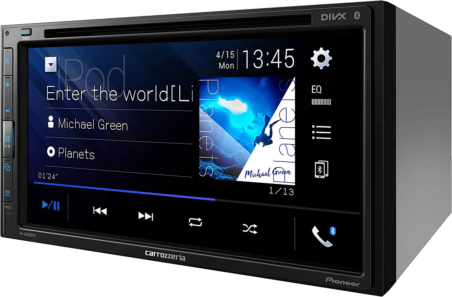 カロッツェリア(パイオニア) FH-8500DVS カーオーディオ AppleCarPlay AndroidAuto対応 2DIN  CD/DVD/USB/Bluetooth グリーンテック