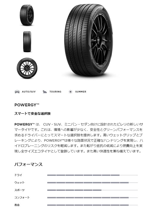 楽天市場】正規品 ピレリ パワジー 245/35R20 95Y XL 4本セット サマー 
