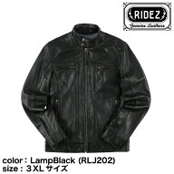 RIDEZ CLUBS JACKET LampBlack (RLJ202) 3XLサイズ/レザージャケット