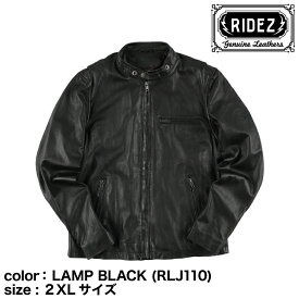 RIDEZ ACE JACKET LAMP BLACK (RLJ110) 2XLサイズ/シングルライダースジャケット