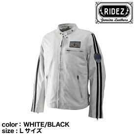 RIDEZ COMP JACKET WHITE/BLACK (RLJ1101) Lサイズ/ライダースジャケット