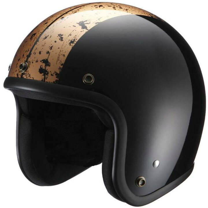 楽天市場】ライズ LX FUSIONZ バイク用 ジェットヘルメット BLACK/GOLD 