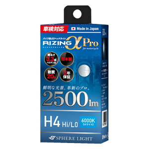 �X�t�B�A���C�g SLRPBH4060 �o�C�N�pLED�w�b�h���C�g RIZING�A���t�@Pro H4 Hi/Lo 6000K