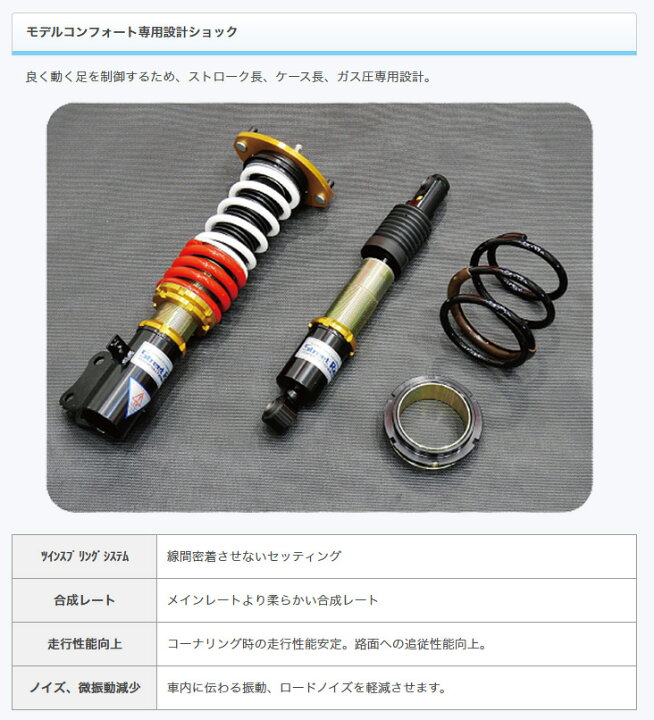 楽天市場】ストリートライド/車高調/MODEL COMFORT TYPE-K2/減衰力固定  