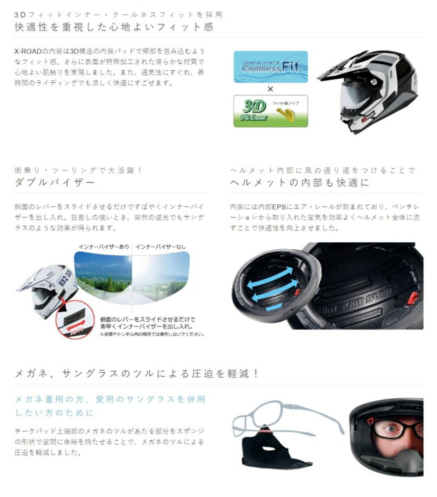 楽天市場】wins ウインズ オフロードヘルメット X-ROAD3 COMBAT M54  