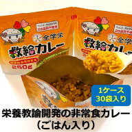 全学栄 救給 カレー 250g ご飯入り 非常食 無添加 スプーン付き たっぷりサイズ 30食 ケースお届け