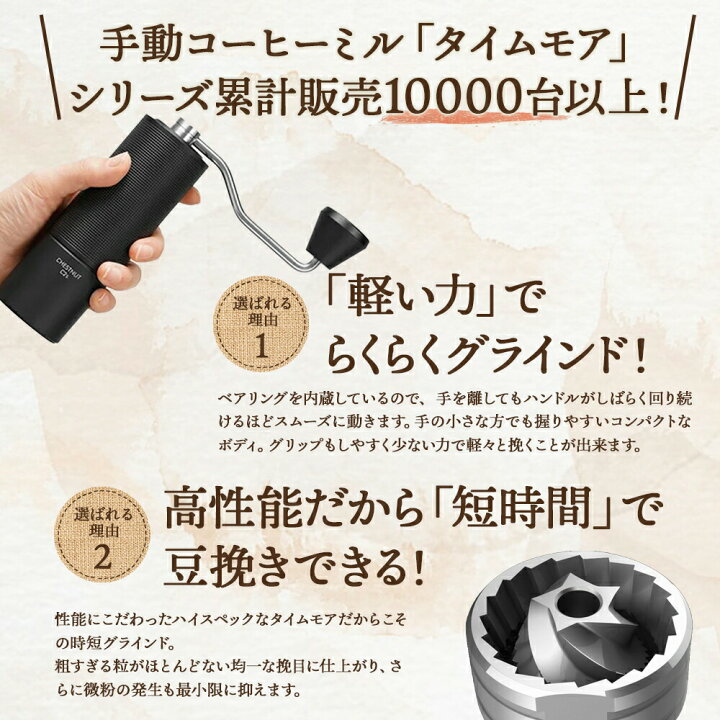 楽天市場】【500円クーポン18日20時~】タイムモア C2S コーヒーミル  