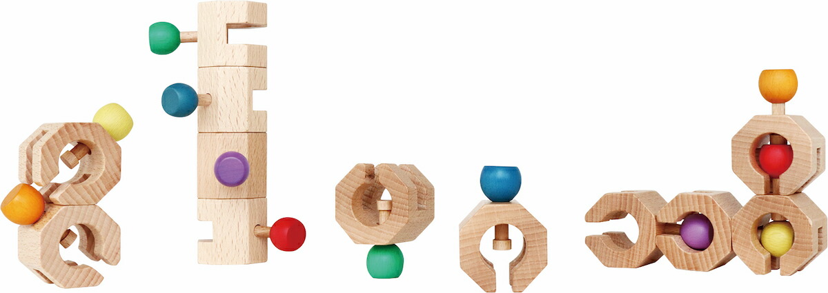 最高の品質 Connectable Chain Cobit 知育玩具 GENI エド・インター 3歳〜 12pieces 知育おもちゃ 積み木 