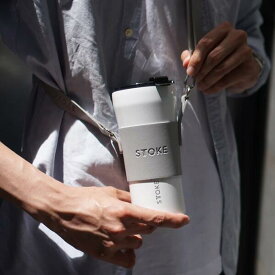 STTOKE タンブラー 専用 ストラップ キャリーストラップ ドリンクホルダー ホルダー カップホルダー ショルダーストラップ 肩掛け 斜め掛け 2WAY エクステンションパーツ 長さ調整可能 軽量 コンパクト 合成皮革 お出かけ 散歩