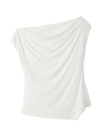 【SALE／40%OFF】【接触冷感】アシメドレープカットソー SNIDEL スナイデル トップス スウェット・トレーナー ホワイト イエロー【RBA_E】【送料無料】[Rakuten Fashion]