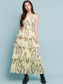 【SALE／50%OFF】ティアードプリントキャミワンピース SNIDEL スナイデル ワンピース・ドレス ワンピース イエロー【RBA_E】【送料無料】[Rakuten Fashion]