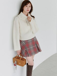�ySALE�^40%OFF�zSustainable���[�r���O�`�F�b�N�~�j�X�J�[�g SNIDEL �X�i�C�f�� �X�J�[�g �~�j�X�J�[�g ���b�h �s���N�yRBA_E�z�y���������z[Rakuten Fashion]