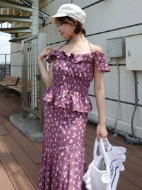 Sustainableフルーツプリントマーメイドスカート SNIDEL スナイデル スカート ロング・マキシスカート ピンク【送料無料】[Rakuten Fashion]
