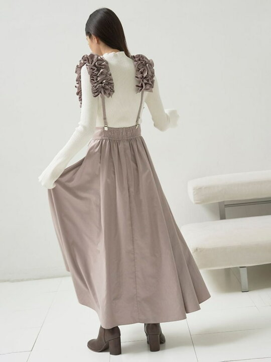 楽天市場】【SALE／50%OFF】フリルサスぺンダー付きボリュームスカート 