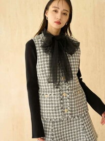 【SALE／50%OFF】ツイードジレ SNIDEL スナイデル トップス ベスト・ジレ ブラック【RBA_E】【送料無料】[Rakuten Fashion]