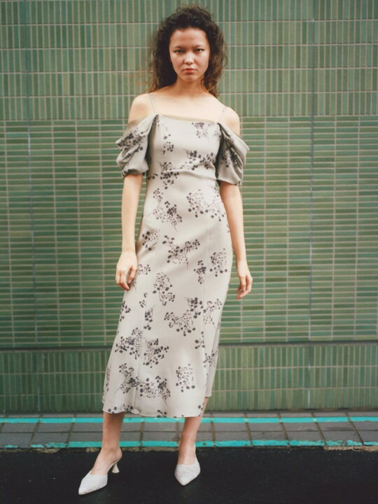 SNIDEL オフショルシアーレイヤードデザインワンピース 