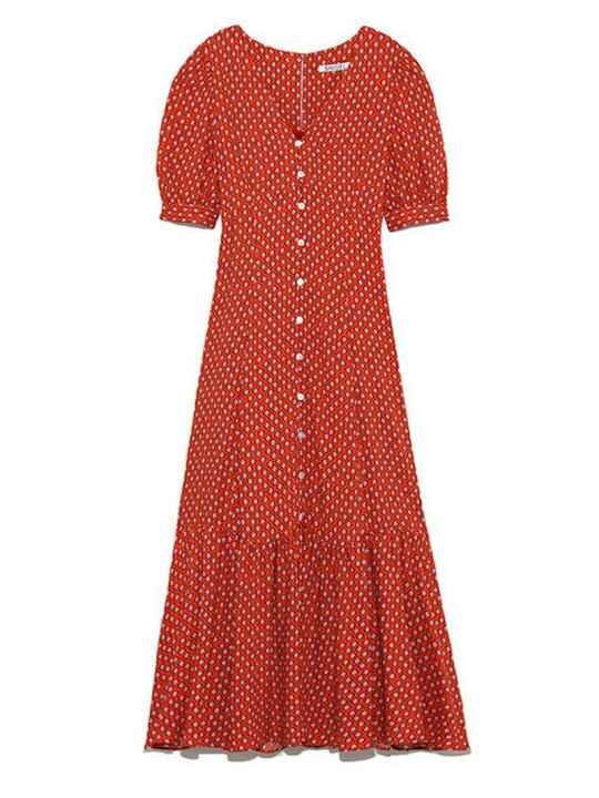 楽天市場】パフスリーブプリントロングOP SNIDEL スナイデル  