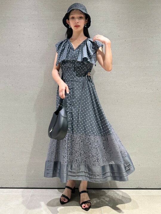 楽天市場】【SALE／50%OFF】プリントラッフルカラーワンピース SNIDEL  