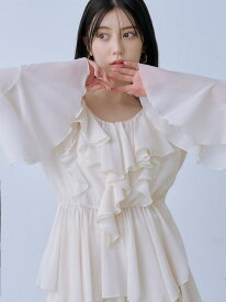 【SALE／50%OFF】シフォンフリルミニコンビワンピース SNIDEL スナイデル ワンピース・ドレス ワンピース ブラック【RBA_E】【送料無料】[Rakuten Fashion]