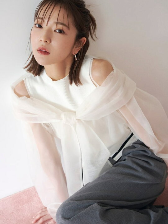 楽天市場】【SALE／50%OFF】リボンシャツキャミセットニット SNIDEL 
