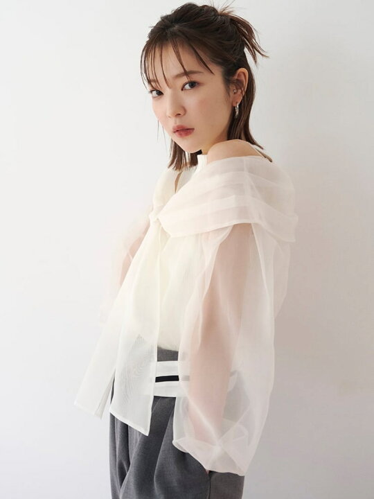 楽天市場】【SALE／50%OFF】リボンシャツキャミセットニット SNIDEL 