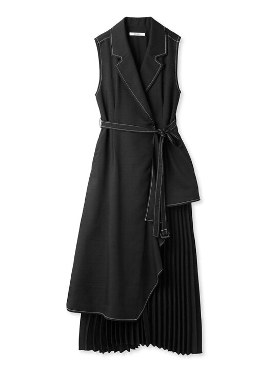 楽天市場】【SALE／50%OFF】プリーツノースリジャケットワンピース 