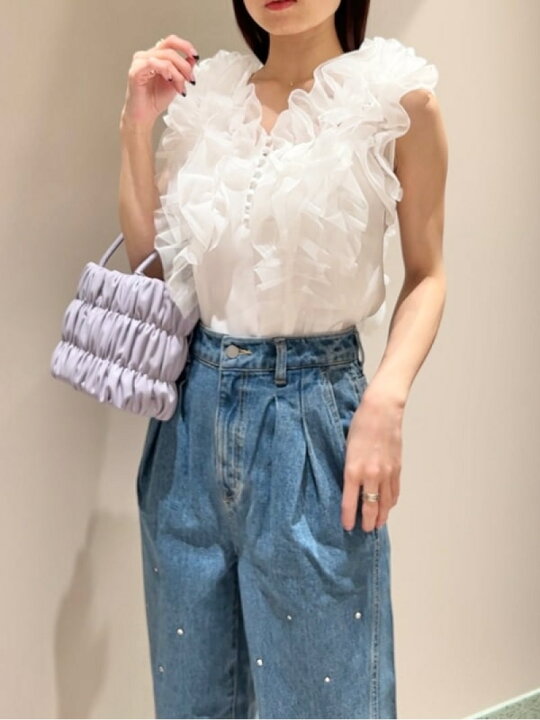 楽天市場】【SALE／50%OFF】Sustainableボリュームフリルブラウス 