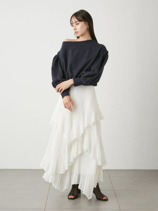 楽天市場】【SALE／50%OFF】プリーツティアードスカート SNIDEL 