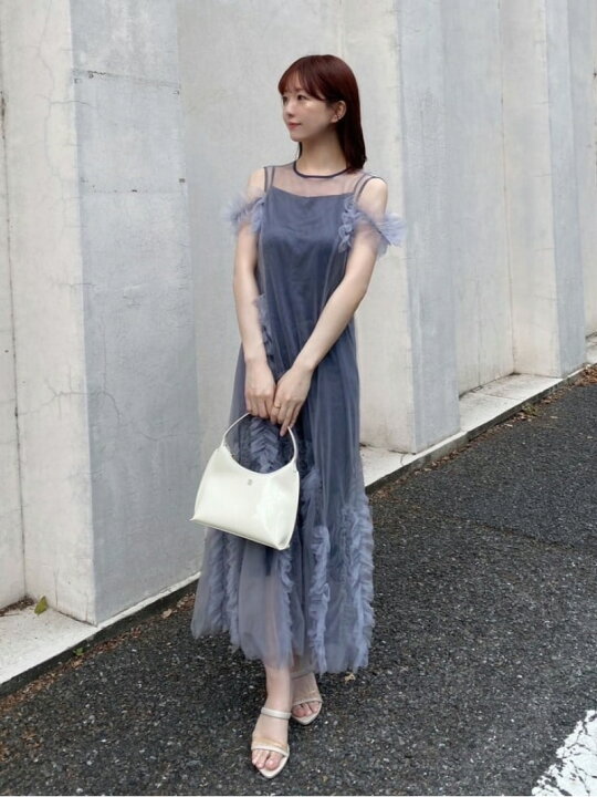 楽天市場】【SALE／50%OFF】ランダムフリルチュールドレス  