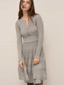 レースクロシェカーデセットワンピース SNIDEL スナイデル ワンピース・ドレス ワンピース ブラック グレー【先行予約】*【送料無料】[Rakuten Fashion]