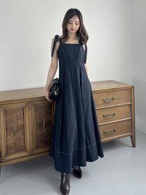 【SALE／50%OFF】タックキャミワンピース SNIDEL スナイデル ワンピース・ドレス ワンピース ブラック【RBA_E】【送料無料】[Rakuten Fashion]