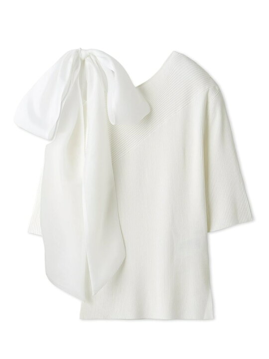 楽天市場】【SALE／30%OFF】ショルダーリボンアシメニットプルオーバー 