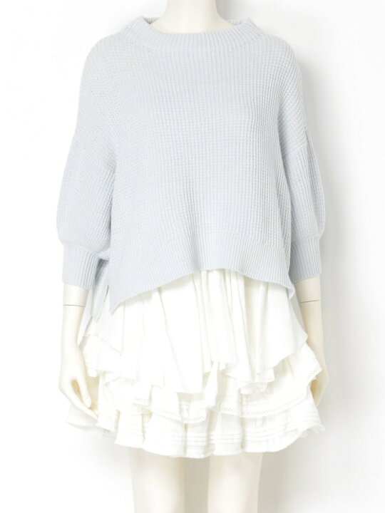 楽天市場】【SALE／40%OFF】オフタートルニットコンビワンピース  