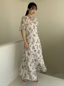 ボレロプリントワンピース SNIDEL スナイデル ワンピース・ドレス ワンピース ホワイト レッド ブルー【送料無料】[Rakuten Fashion]